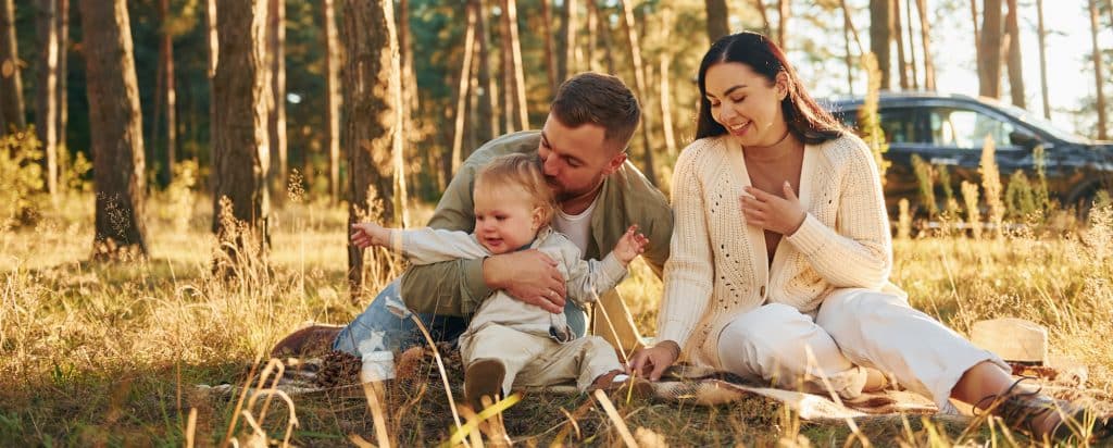 Family spending time together outdoors